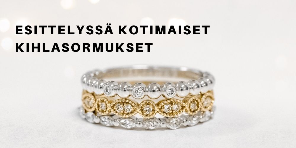 Esittelyssä kotimaiset kihlasormukset