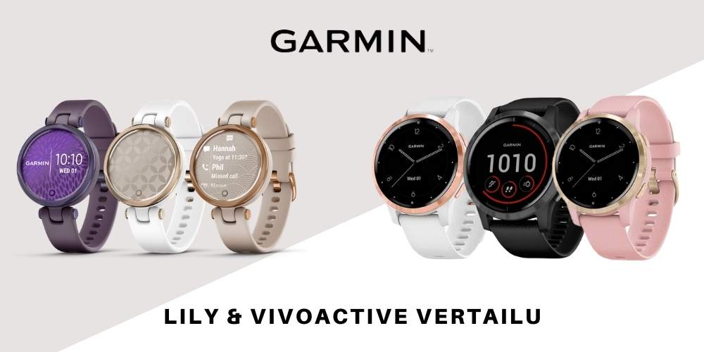 Vertailussa Garmin uutuus Lily ja suuren suosion saanut Vivoactive 4s