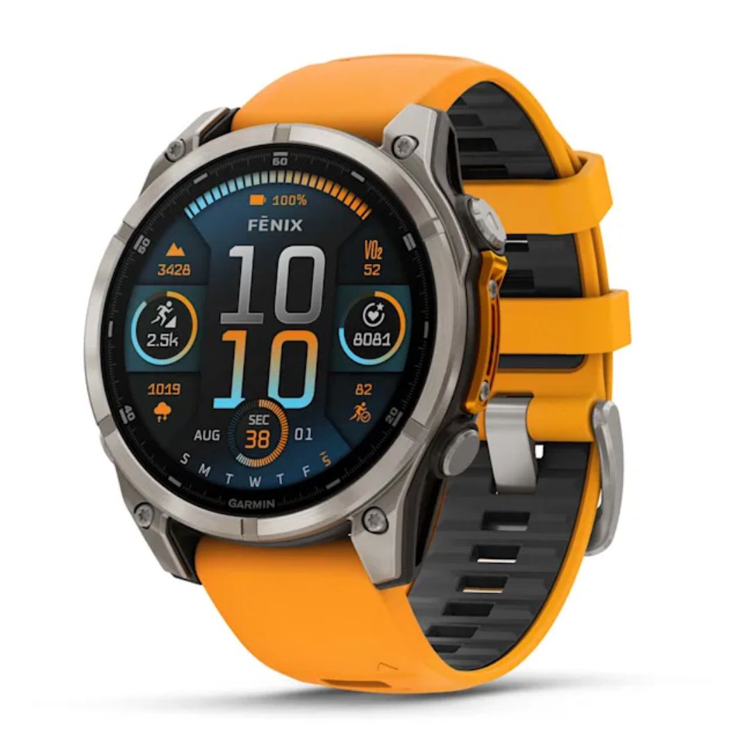 Garmin Fenix 8, 47mm Amoled Sapphire, Titanium and Orange, Smartwatc Garmin Fenix 8, 47mm Amoled Sapphire, Titanium and Orange, Smartwatc