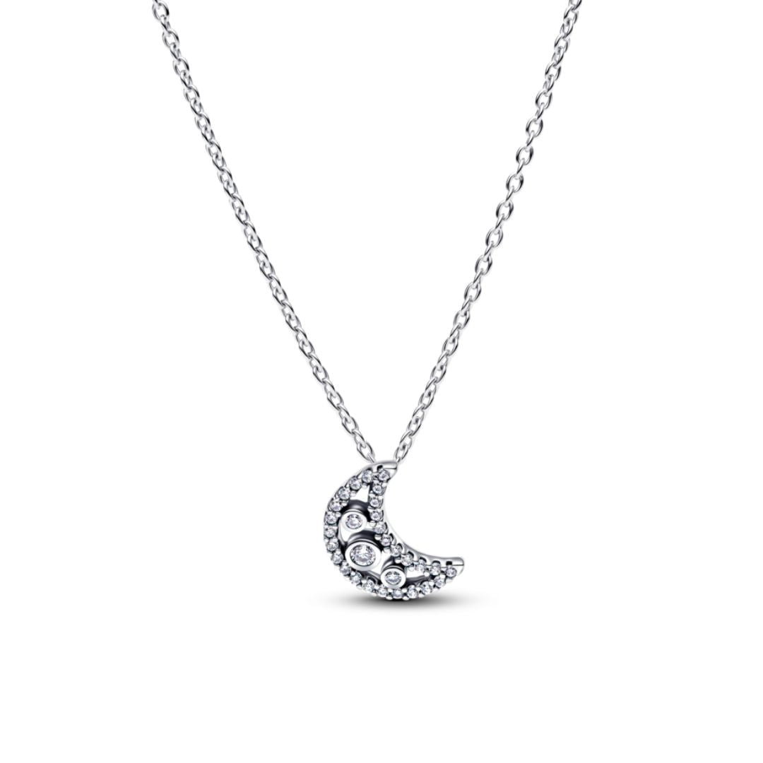 Pandora Timeless Crescent Moon Necklace, Silver, 394259C01-50