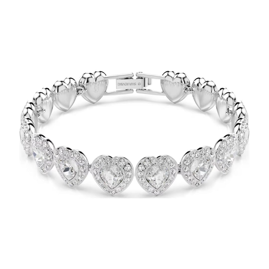 Swarovski x Ariana Grande Tennis Bracelet, Rhodium Plated Metal and Wh