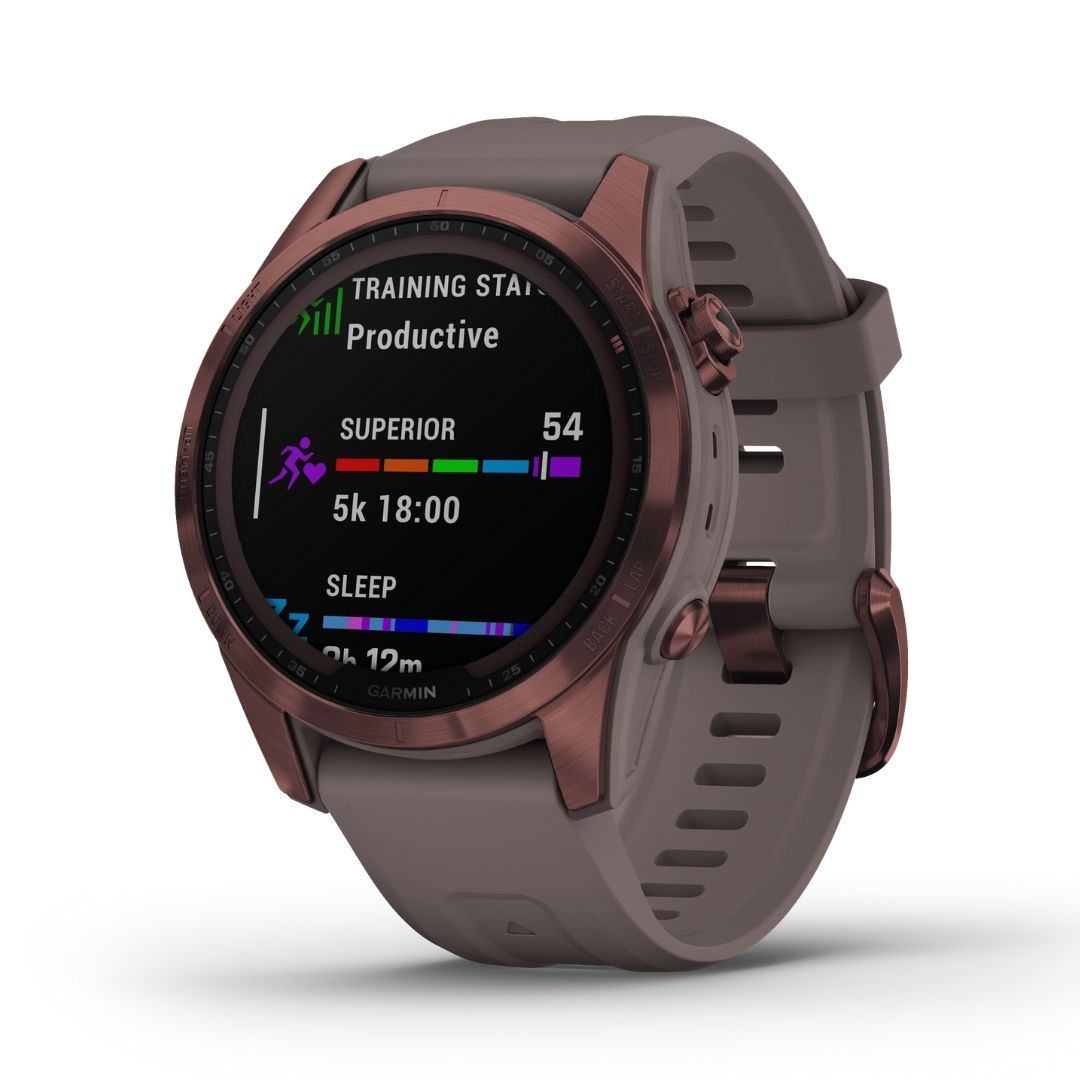 Garmin Fenix ​​7S Sapphire Solar, Dark Bronze and Grey Strap 010-02539
