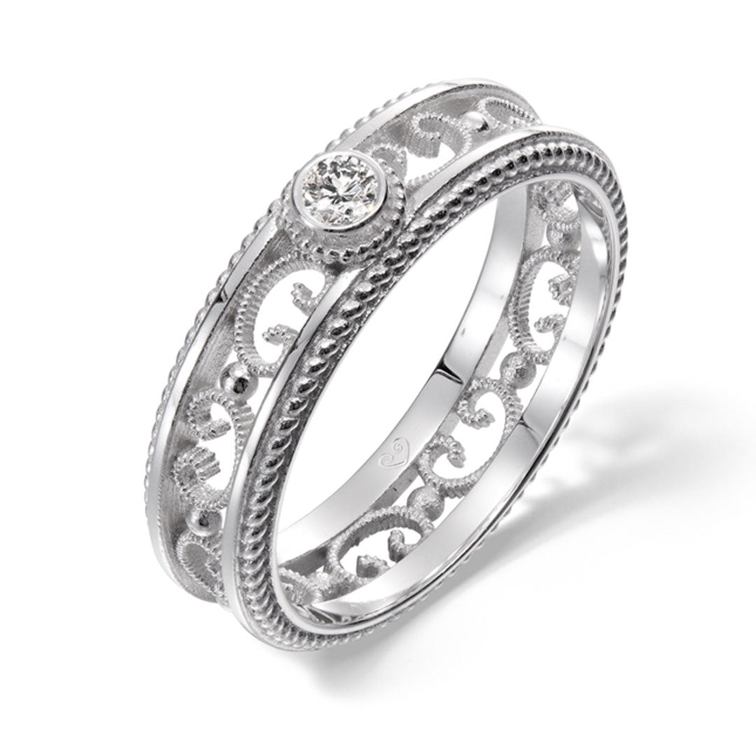 Kalevala Filigraani Sormus 14K Valkokulta 0 06ct Kalevala Love 541 Kalevala Filigraani Sormus 14K Valkokulta 0 06ct Kalevala Love 541