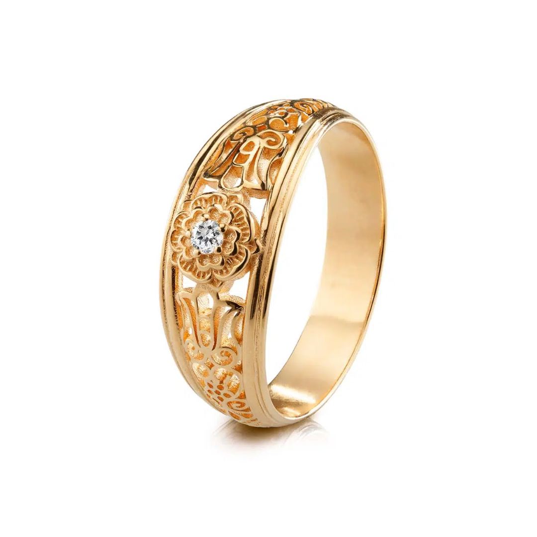 lumoava-mets-kukkia-sormus-keltakulta