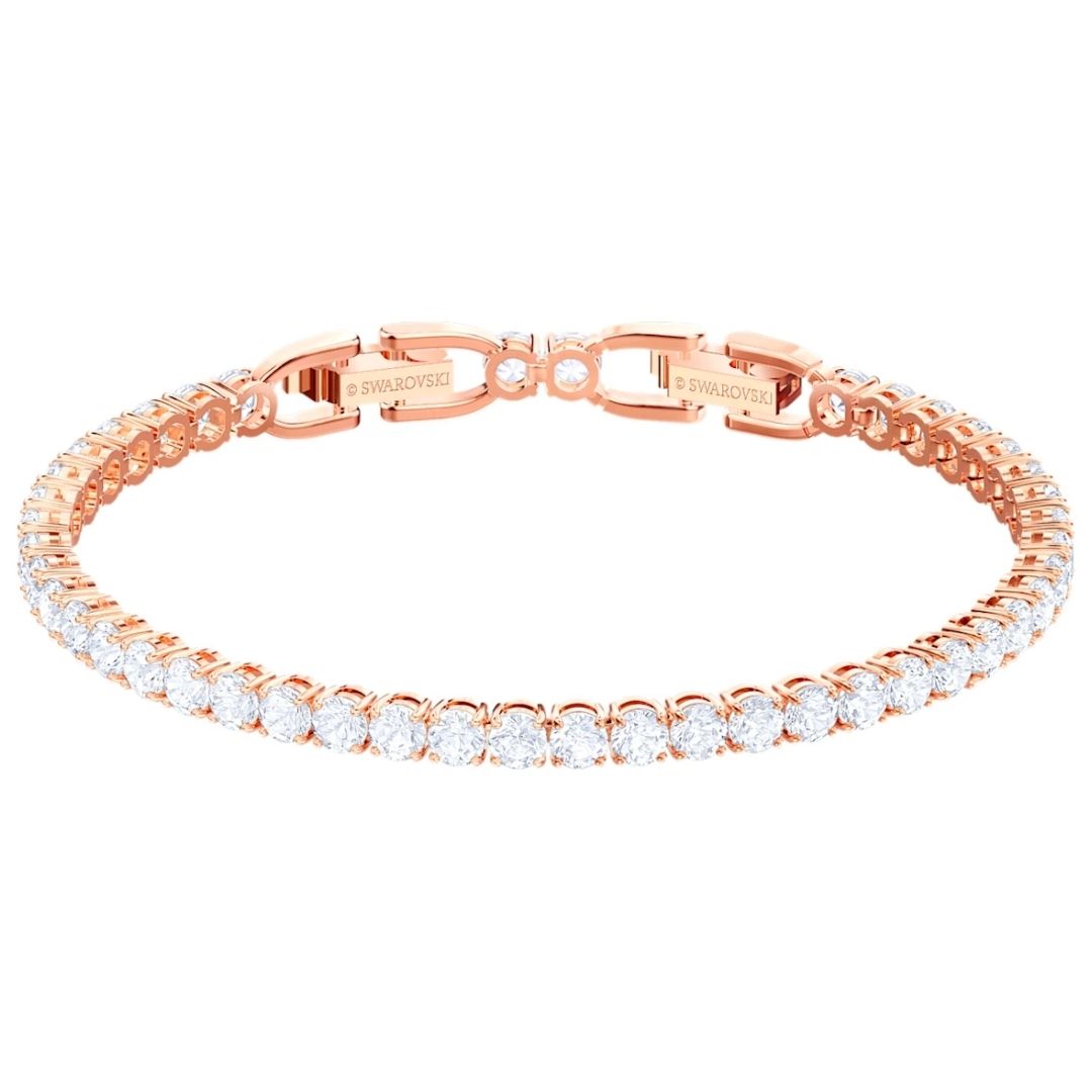 Deluxe　rose　gold　coloured　crystal　Tennis　Swarovski　bracelet,
