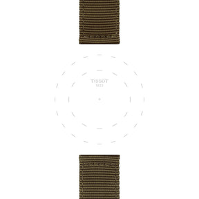 Tissot ranneke, 22 mm, khakinvihreä kangas, T852046756