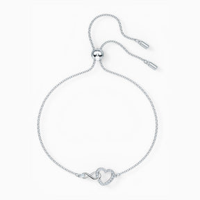 Swarovski Infinity Heart kristallirannekoru, valkoinen - Swarovski - Laatukoru