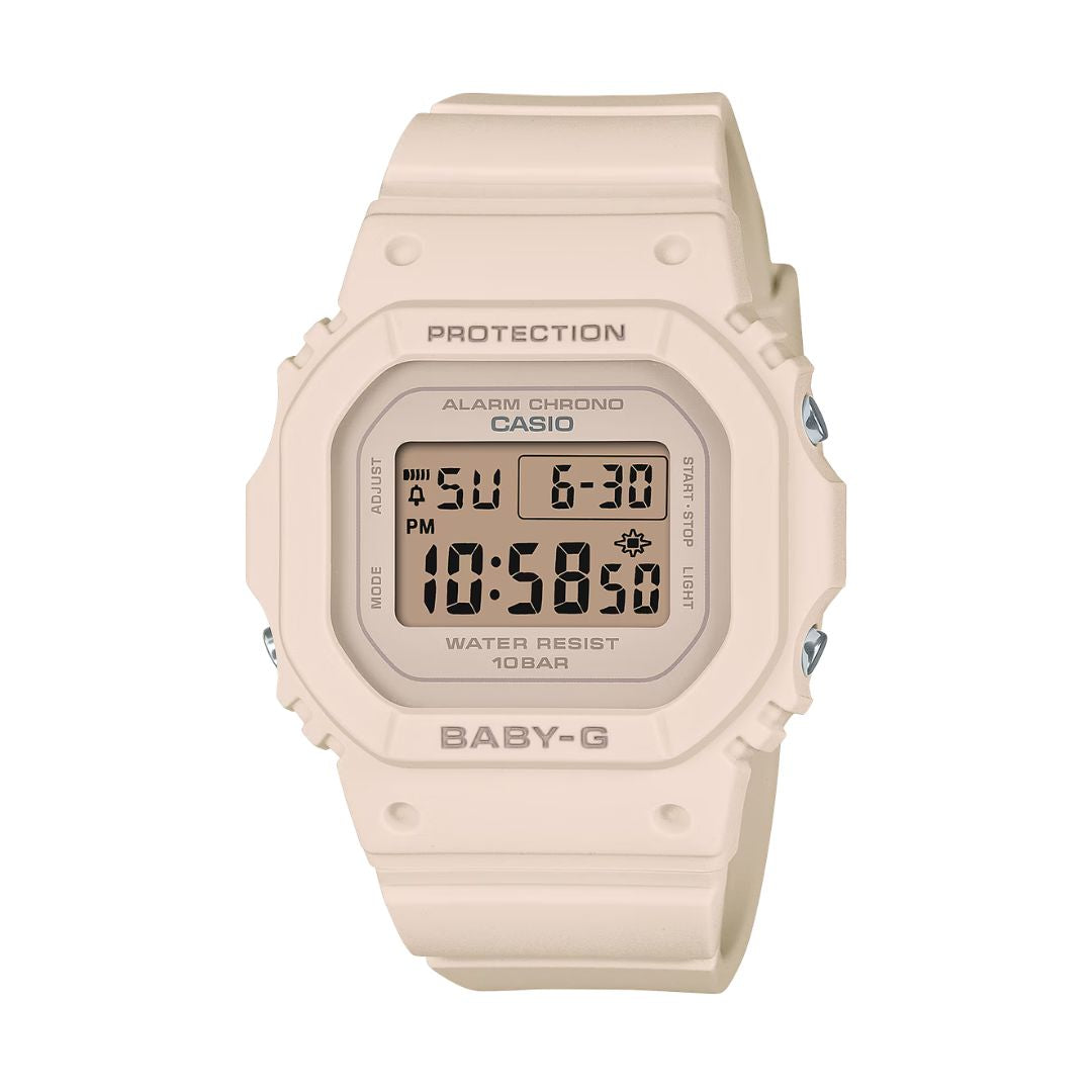 Casio Baby-G BGD-565U-4ER rannekello vaalealla kuorella ja rannekkeella