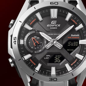 Casio Edifice Sospensione ECB-2300D-1AEF anadigi-rannekello mustalla kellotaululla
