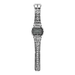 Casio G-Shock DW-5600JV-7ER rannekello, valkomusta ranneke