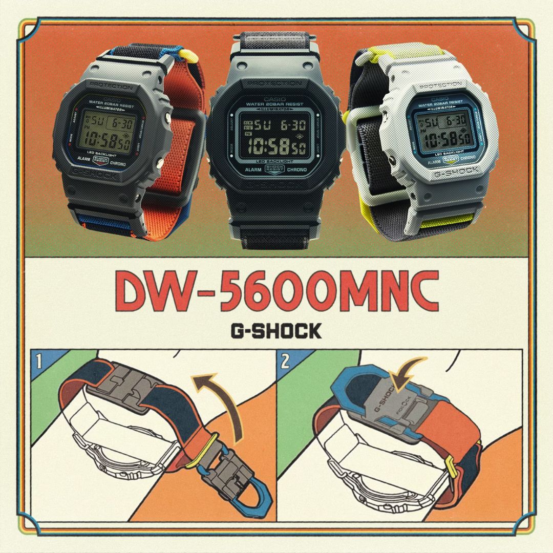 Casio G-Shock DW-5600MNC-7A8ER rannekello, digitaalinen