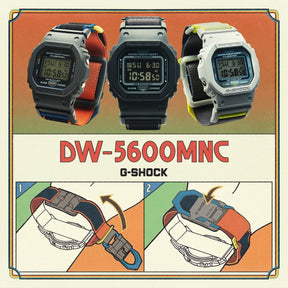 Casio G-Shock DW-5600MNC-7A8ER rannekello, digitaalinen