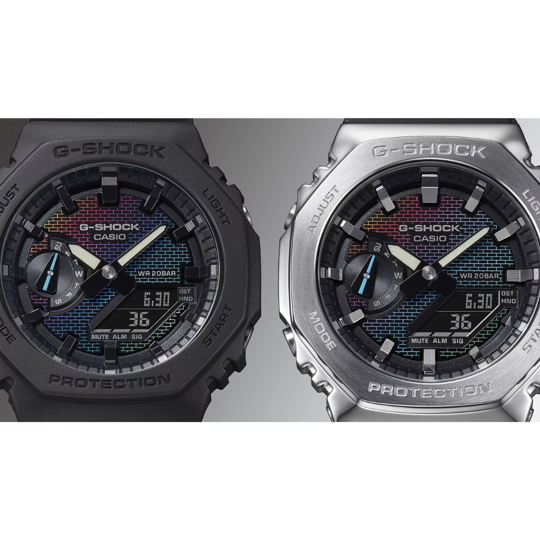 Casio G-Shock GA-2100RW-1AER musta miesten anadigi-rannekello, musta