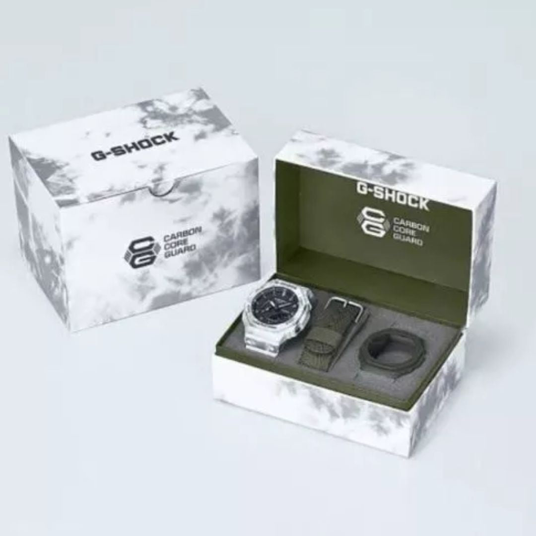 Casio G-Shock Snow Camouflage GAE-2100GC-7AER rannekello