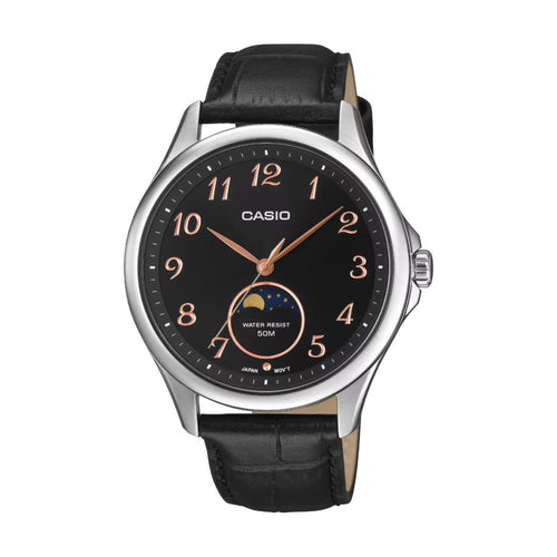 Montre CASIO MTP-V002L-1B - Analogique Classique Homme - Bracelet Cuir Noir - Neuf Avec étiquettes