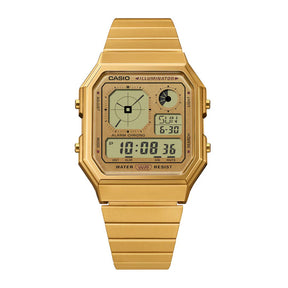 Casio Vintage A130WEG-9AEF rannekello, keltakullan sävyssä