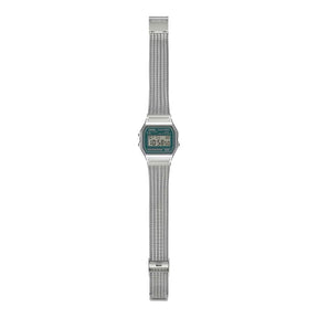 Casio Vintage A158WEM-3EF rannekello, harmaa teräsranneke