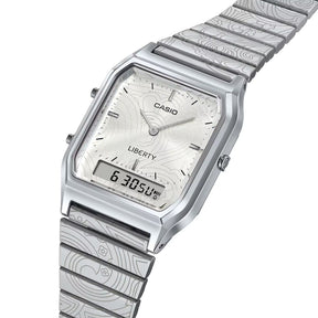 Casio Vintage AQ-230ELT-7AER rannekello, harmaa kellotaulu