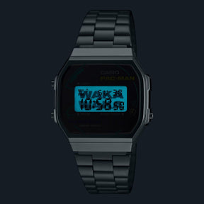 Casio Vintage x PAC-MAN A168WEPC-7AER rannekello, LED-valo