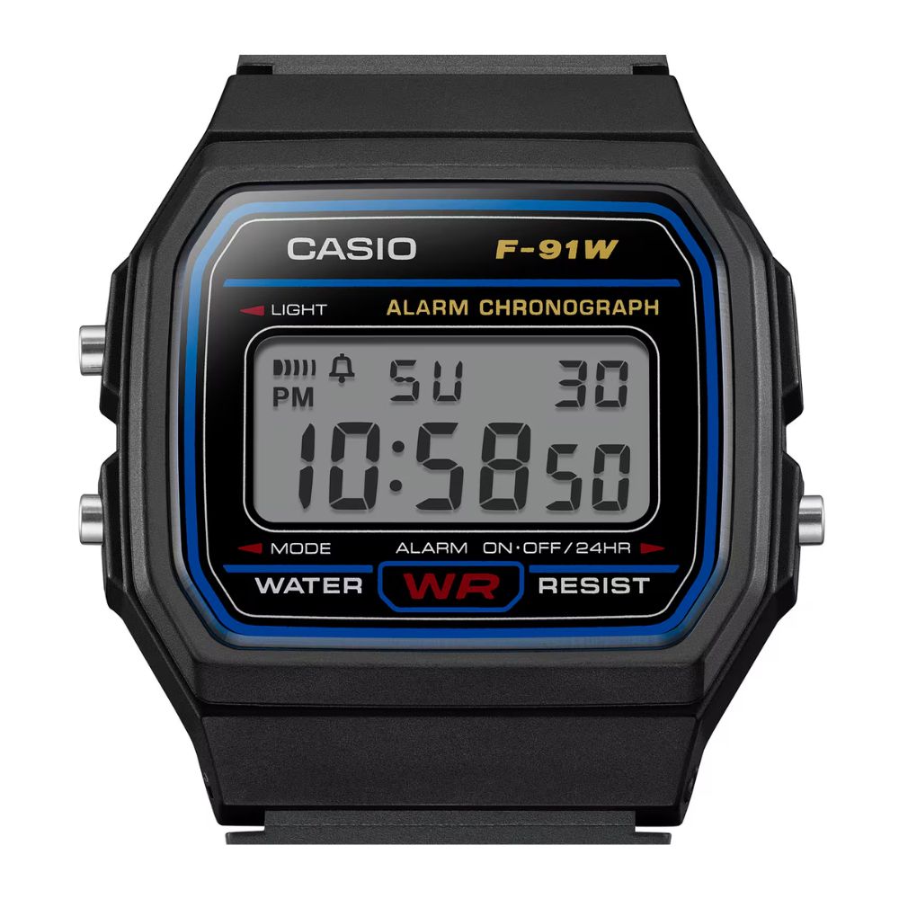 Casio rannekello F-91W-1YEG läheltä
