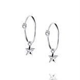 Efva Attling Catch A Falling Star Hoops korvakorut, hopeaa