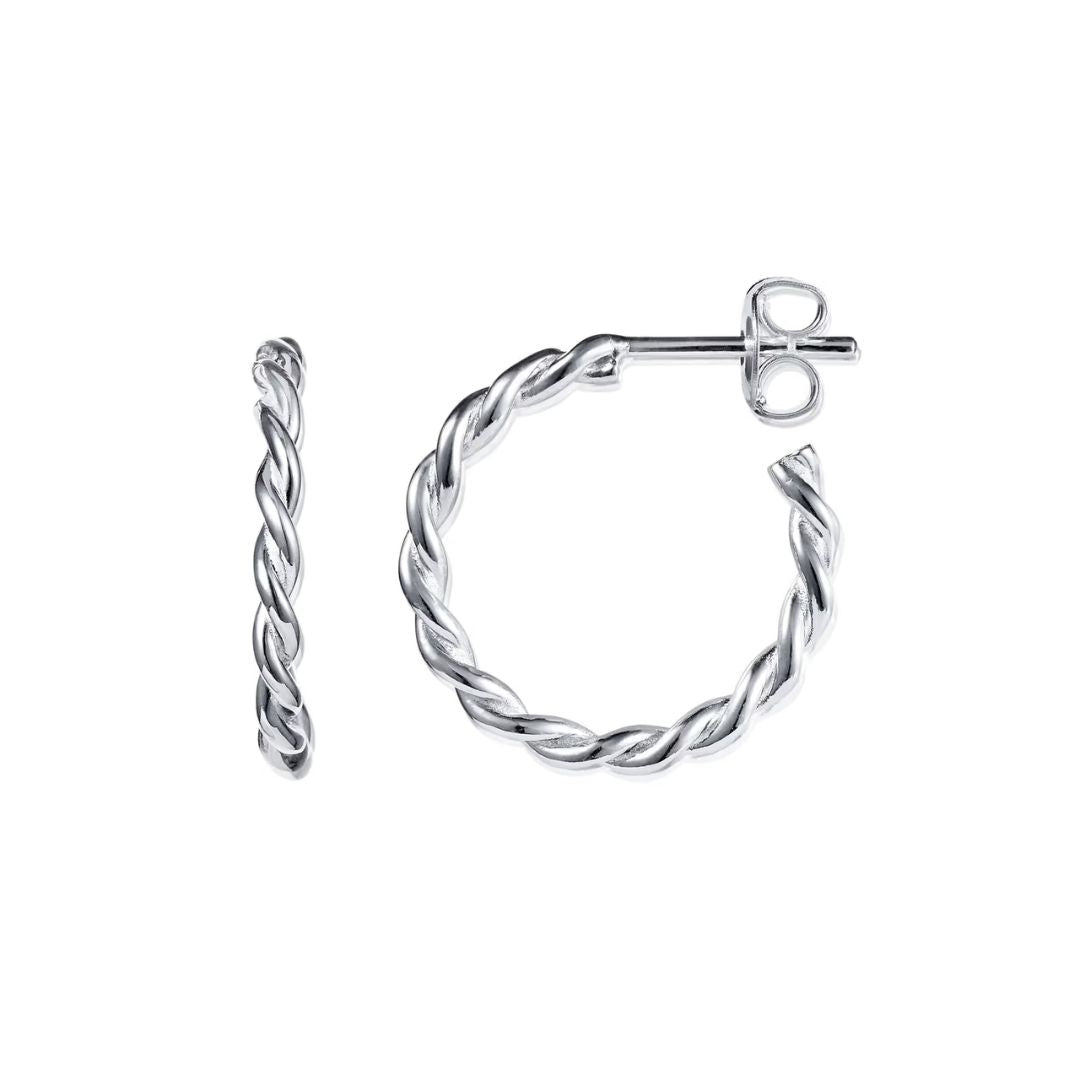 Efva Attling Little Wrapped Hoops korvakoru, hopeaa