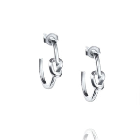 Efva Attling Love Knot Hoops korvakorut, hopeaa