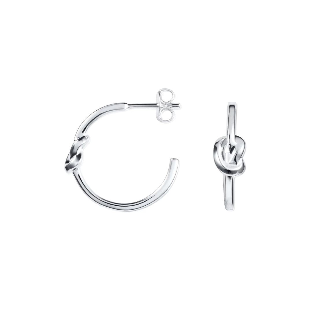 Efva Attling Love Knot Hoops korvarenkaat, hopeaa