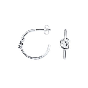 Efva Attling Love Knot Hoops korvarenkaat, hopeaa