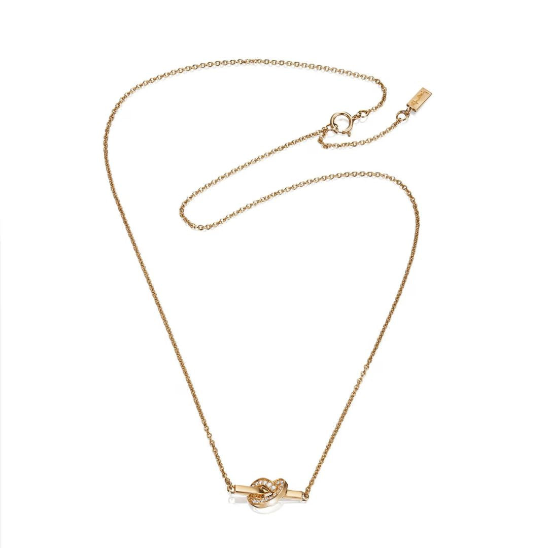 Efva Attling Love Knot & Stars kaulakoru, 18K keltakultaa timanteilla