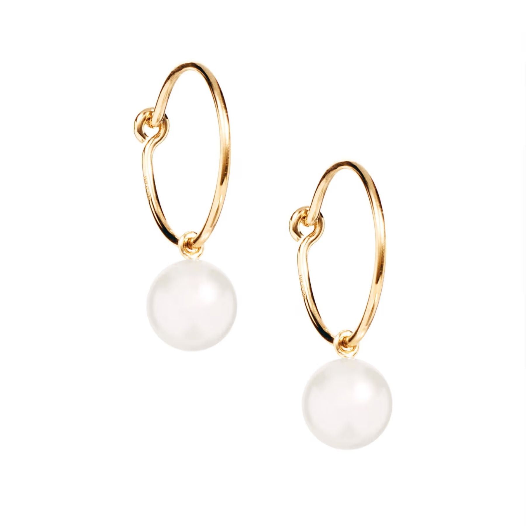 Efva Attling Pop Pearls Hoops korvakorut, keltakulta ja makeanvedenhelmi