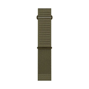 Armeijanvihreä Garmin QuickFit 26 mm lyhyt kangasranneke metallisilla kiinnityslenkeillä ja säätösoljella