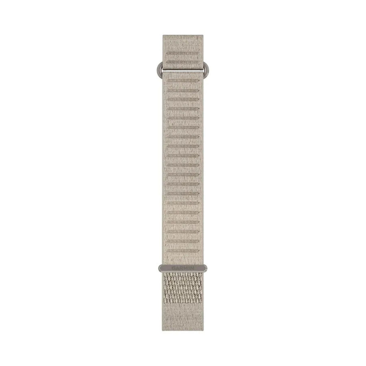 Garmin QuickFit 20 mm pitkä ranskanharmaa kangasranneke suorana edestä valkoisella taustalla