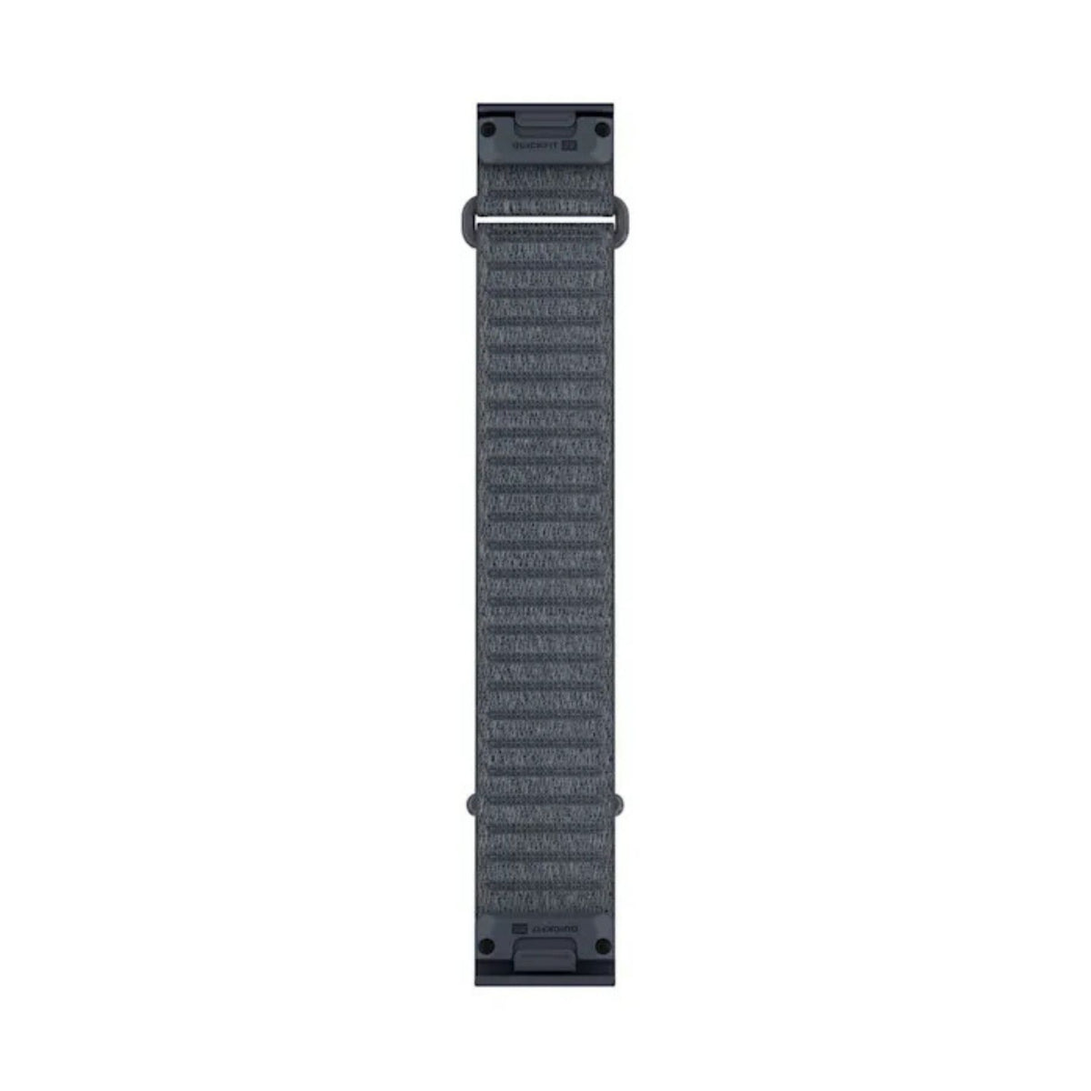 Garminin graniitinsininen pitkä QuickFit-kangasranneke, etupuoli näkyvillä