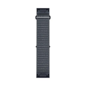Garmin QuickFit 26 mm graniitinsininen kangasranneke, etupuolelta näkyvä sporttinen ja säädettävä kellonranneke