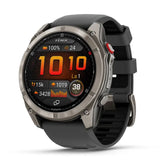 Garmin Fenix 8 Pro Amoled 51mm LTE Sapphire, grafiitinharmaa titaani ja musta ranneke, älykello 010-03199-11