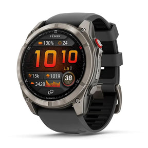 Garmin Fenix 8 Pro Amoled 51mm LTE Sapphire, grafiitinharmaa titaani ja musta ranneke, älykello 010-03199-11