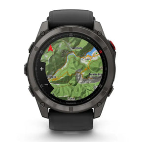Garmin Fenix 8 Pro LTE, 51mm Amoled Sapphire, hiilenharmaa titaani ja musta ranneke, älykello 010-03199-01