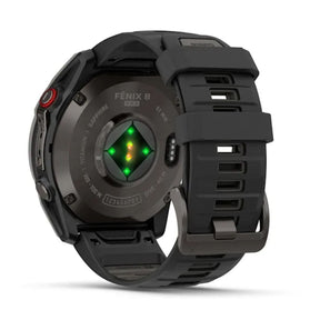 Garmin Fenix 8 Pro LTE, 51mm Amoled Sapphire, hiilenharmaa titaani ja musta ranneke, älykello 010-03199-01