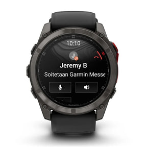 Garmin Fenix 8 Pro MicroLED 51mm LTE Sapphire, harmaa DLC-titaani ja musta ranneke, älykello 010-03380-01