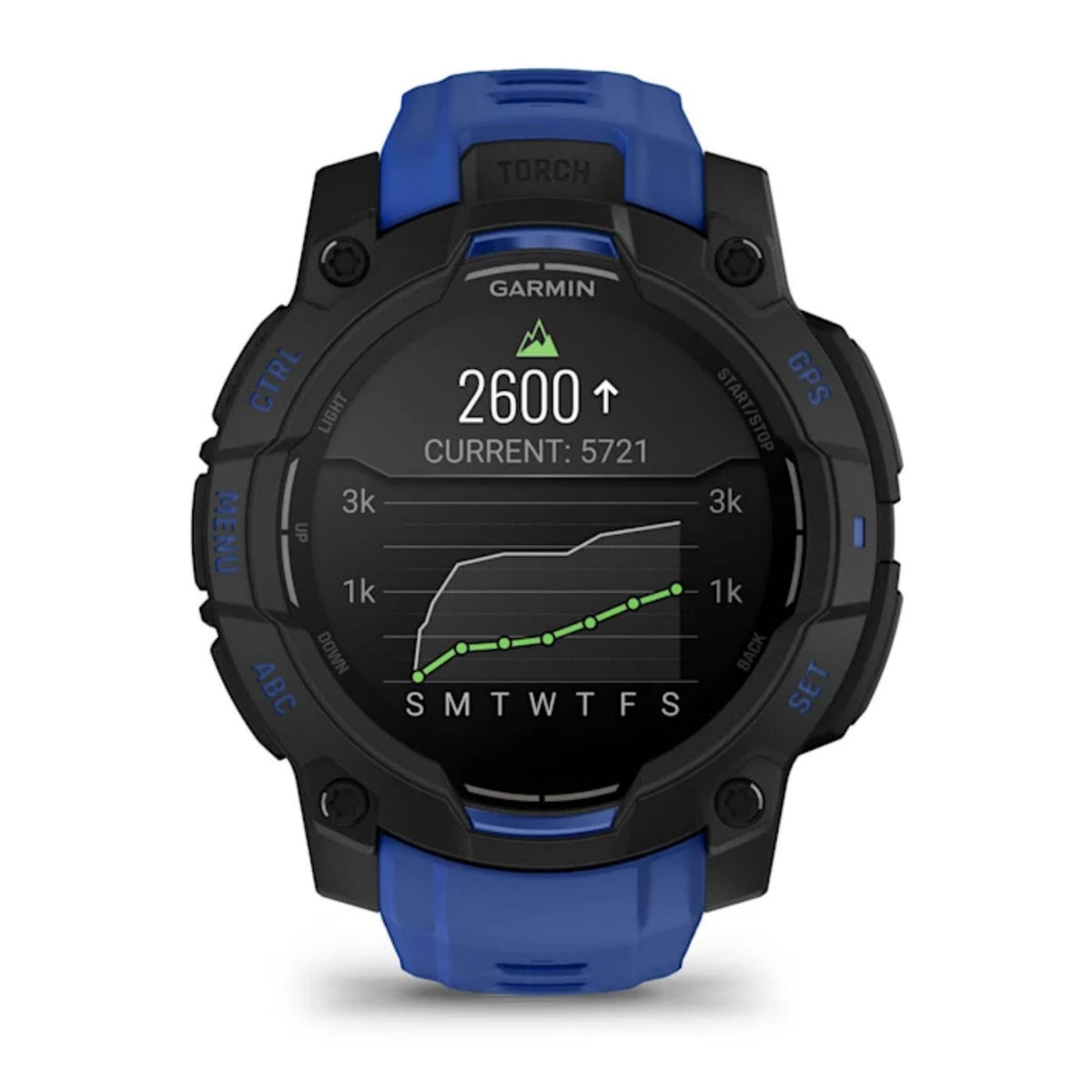 Garmin Instinct 3 AMOLED, 45mm, musta ja sähkönsininen, GPS-älykello 010-02936-03