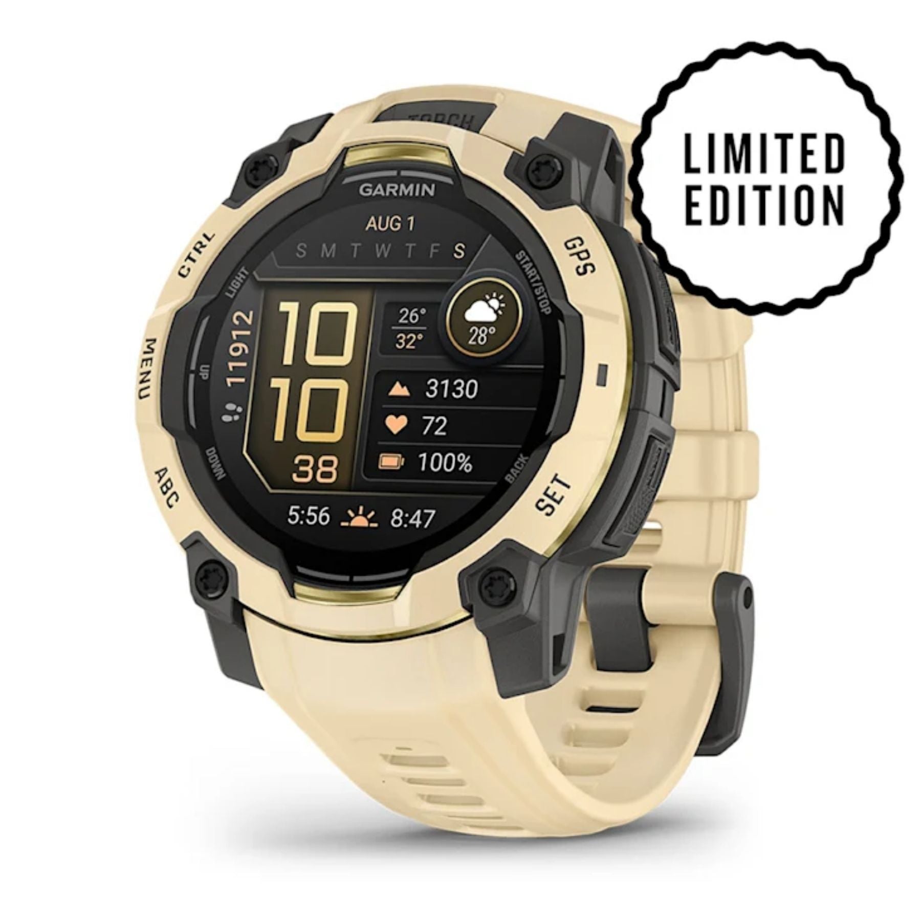 Garmin Instinct 3 AMOLED, 45mm, sitruunankeltainen, GPS-älykello, 010-02936-02