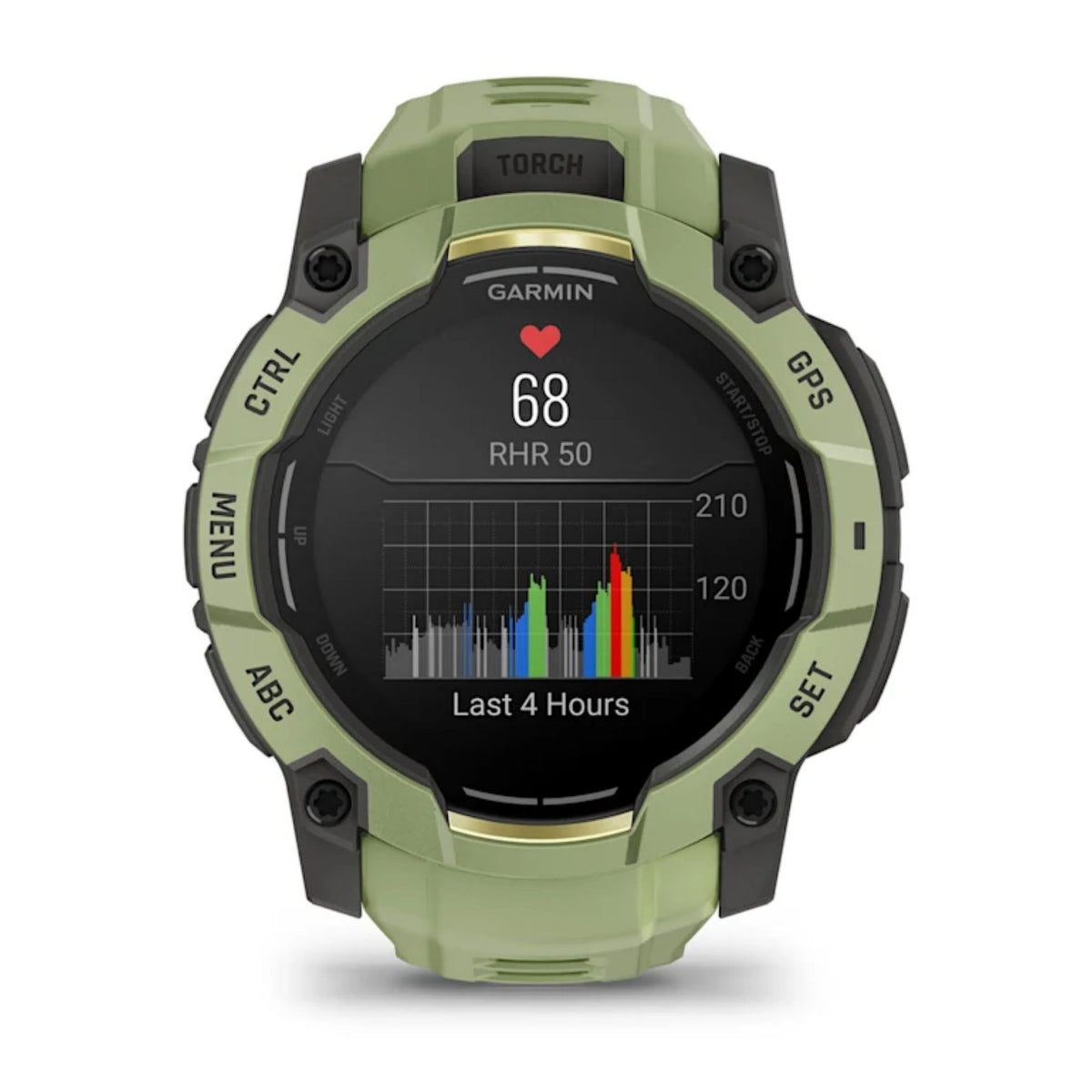 Garmin Instinct 3 AMOLED, 50mm, saniaisenvihreä, GPS-älykello 010-03020-02