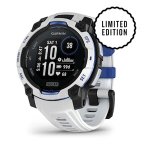 Garmin Instinct 3 Solar, 45mm, vaaleanharmaa ja sähkönsininen, GPS-älykello 010-02934-03
