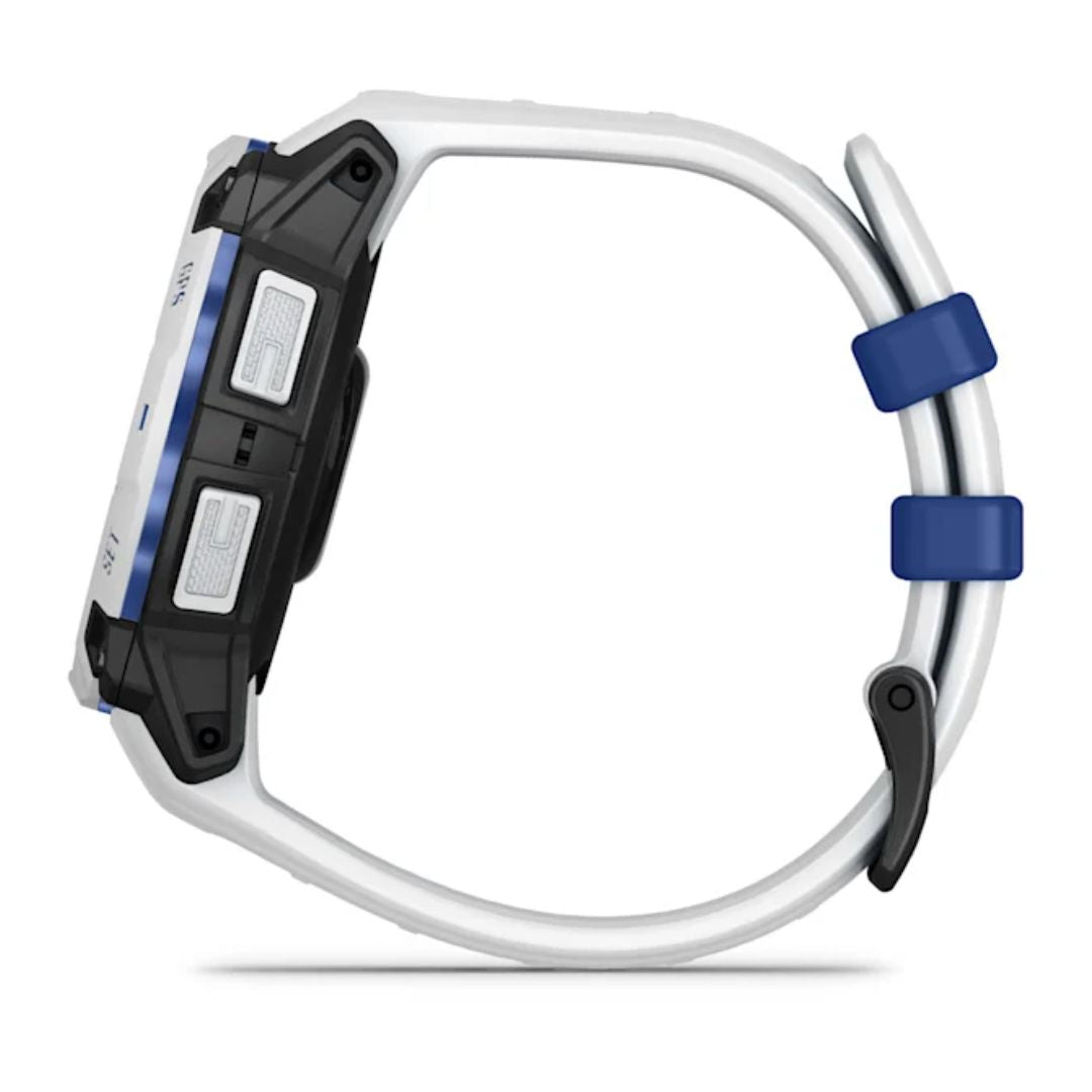 Garmin Instinct 3 Solar, 45mm, vaaleanharmaa ja sähkönsininen, GPS-älykello 010-02934-03