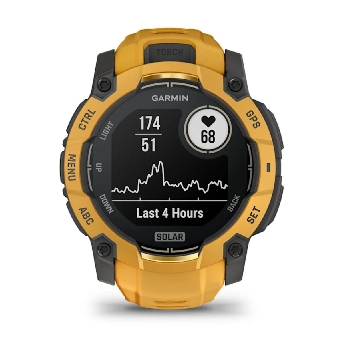 Garmin Instinct 3 Solar, 50mm, auringonkeltainen, GPS-älykello, 010-02935-02