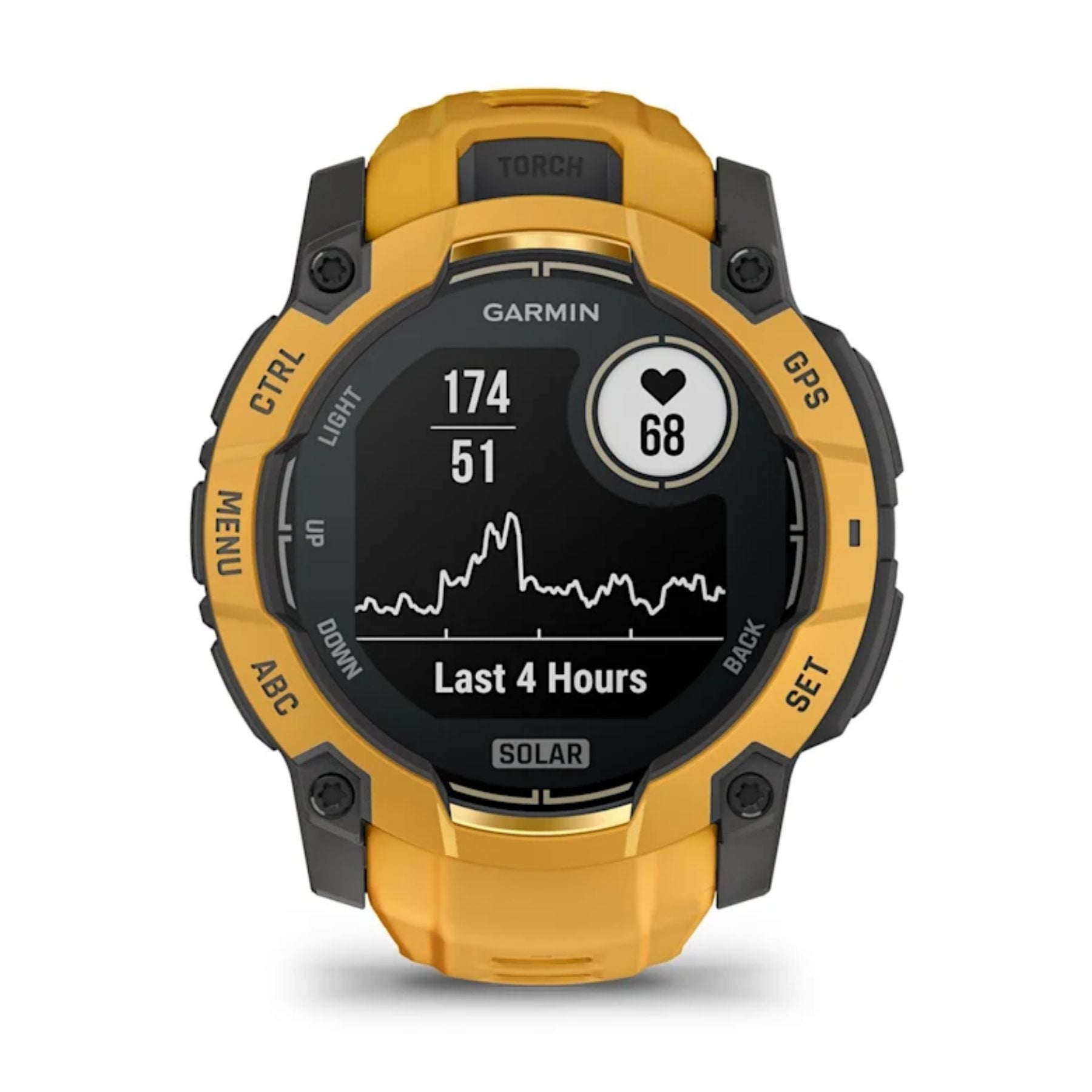Garmin Instinct 3 Solar, 50mm, auringonkeltainen, GPS-älykello, 010-02935-02