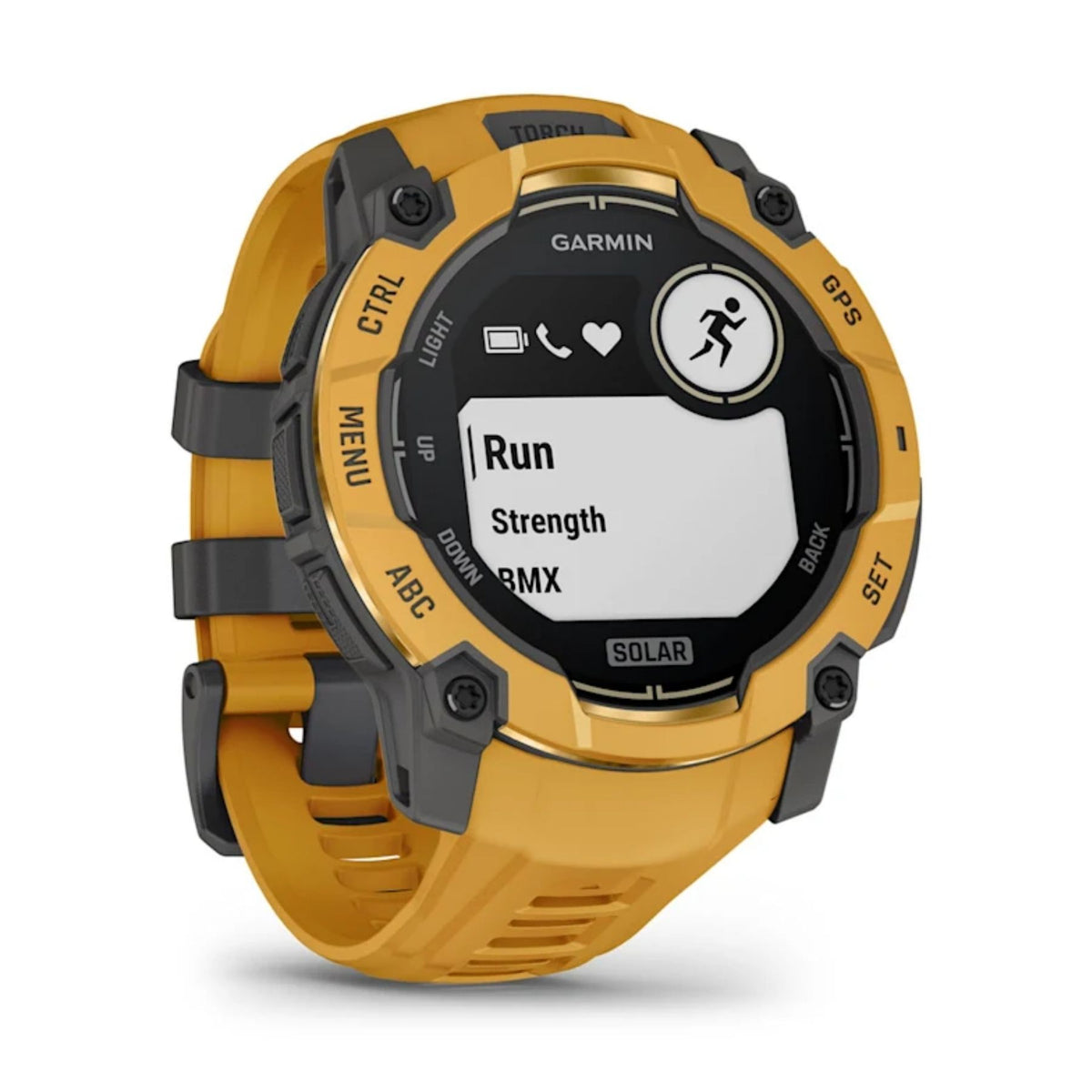 Garmin Instinct 3 Solar, 50mm, auringonkeltainen, GPS-älykello, 010-02935-02