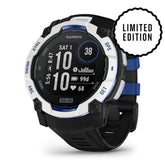 Garmin Instinct 3 Solar, 50mm, vaaleanharmaa, musta ja sähkönsininen, GPS-älykello, 010-02935-03