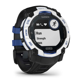 Garmin Instinct 3 Solar, 50mm, vaaleanharmaa, musta ja sähkönsininen, GPS-älykello, 010-02935-03